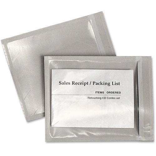 Quality Park Packing List Envelopes, 4.5" x 6", Permanent Adhesive, Clear Poly, 1000/CT