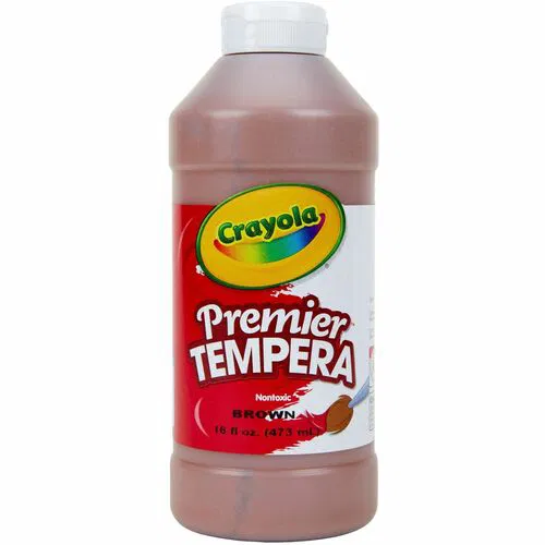 Crayola Tempera Paint, Premier Tempera, 16 oz, Brown, Non-Toxic, Water-Soluble