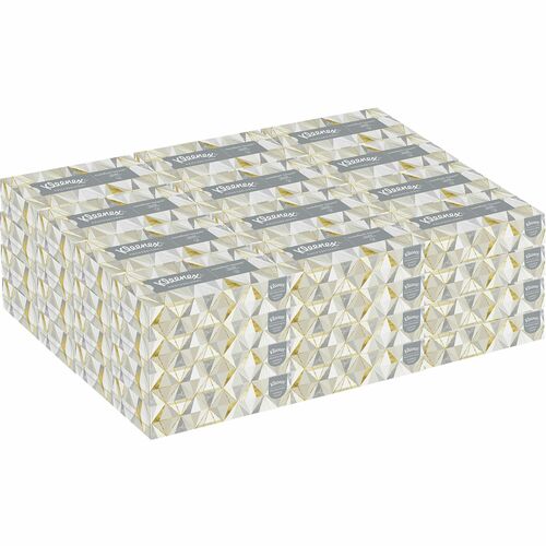 Kleenex Facial Tissue, Professional, Flat Box, 2-Ply, 8.4" x 8.6", White, 125/Box, 48/CT