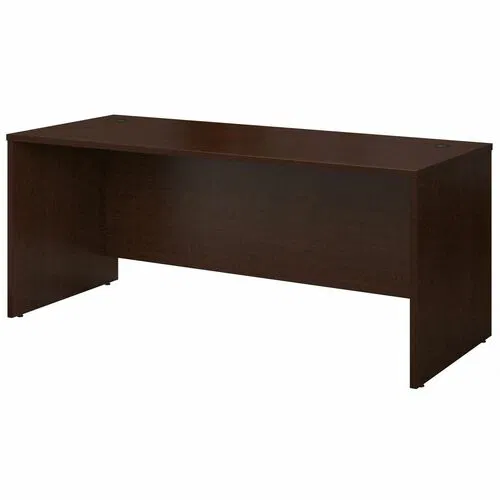Bush Business Furniture Desk Shell, Series C, 72" W x 30" D, Mocha Cherry Melamine, Open-Leg, Wire Management