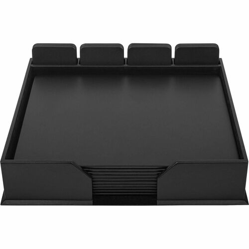 Dacasso Leather Conference Room Set - Leather, Velveteen - Black - 1 Each