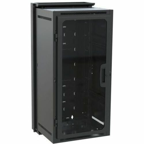 Middle Atlantic DWR Series 24RU Pivoting Wall Rack - 22in Depth - 300 lbs Weight Capacity - 24U Rack Height - Wall Mountable - Black - Plexiglas, Steel - 300 lb Maximum Weight Capacity