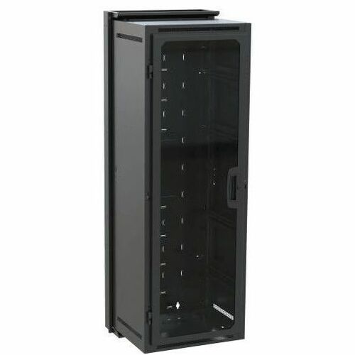 Middle Atlantic DWR 35RU Pivoting Wall Mounted Rack - 22in Depth Wall Mounted Cabinet - For PDU - 35U Rack Height - Wall Mountable Enclosed Cabinet - Black - Steel - 300 lb Maximum Weight Capacity