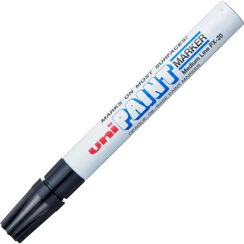 Uniball Paint Marker, Uni Paint, Oil-Based, Medium Bullet Tip 1.8-2.2mm, Black