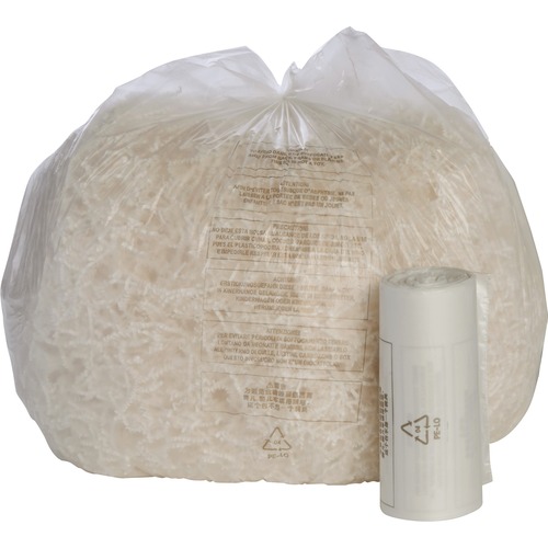 SKILCRAFT - High Performance Shredder Bag - 20 gal - 36" Height x 31" Width - 50/Box - Clear