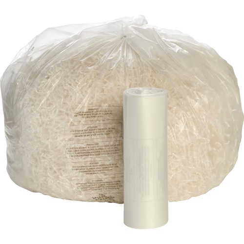 SKILCRAFT - High Performance Shredder Bag - 39 gal - 39" x 36" - 50 / Box - Clear