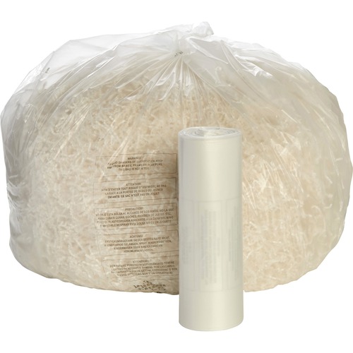 SKILCRAFT - High Performance Shredder Bag - 60 gal - 51" x 49" - 50 / Box - Clear
