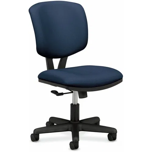 HON Task Chair, Office, Volt, Low Back, Navy Fabric, 18-1/2" W x 18-3/4" D x 18" to 22-1/4" H, Pneumatic Height, 360 Swivel, 5-Star Caster Base