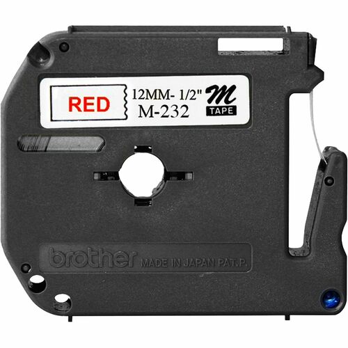 P-touch P-touch Nonlaminated M Series Tape Cartridge - 1/2" Width x 26 1/5 ft Length - Rectangle - Direct Thermal - White - Self-adhesive, Non-laminated - 1 Each