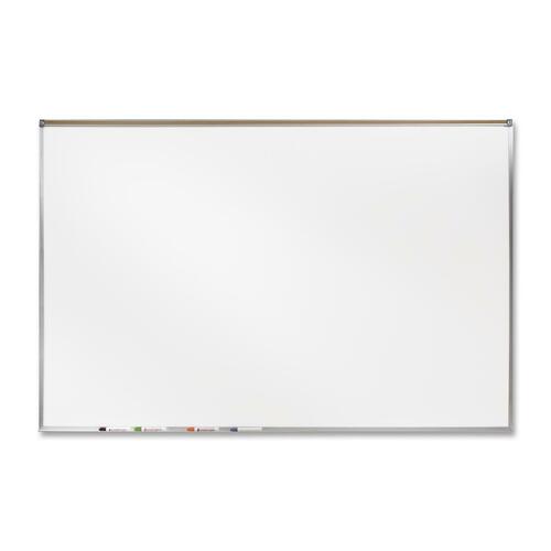 Ghent Dry Erase Board, Proma, 48" W x 36" H, Porcelain Projection Surface, Anti-Glare, Magnetic, Aluminum Frame, Cork Map Rail