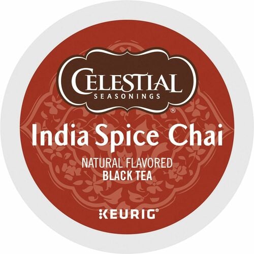 Celestial Seasonings India Spice Chai K-Cup Tea, for Keurig Brewer, 24/Box