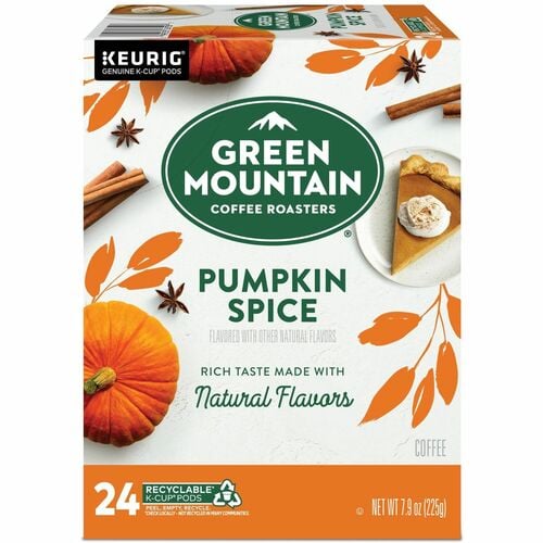 Green Mountain Coffee Roasters Pumpkin Spice K-Cup Pods, Light Roast, for Keurig Brewers, 24/PK