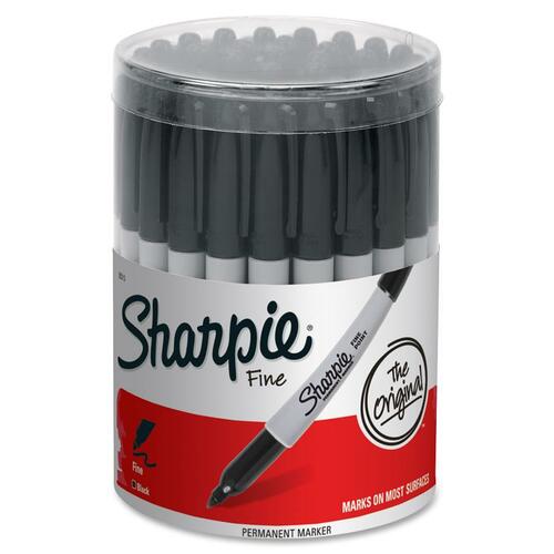 Sharpie Fine Point Permanent Marker, Black Ink, Alcohol-Based, Contoured Grip, 36/PK