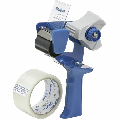 SKILCRAFT Retractable Blade Tape Dispenser - Holds Total 1 Tape(s) - 3" Core - Refillable - Plastic - Blue - 1 Each