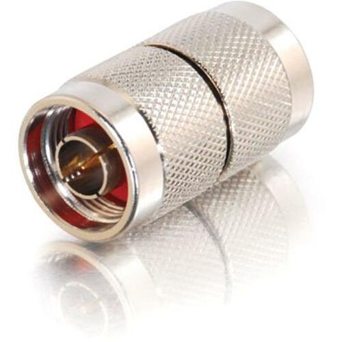 C2G N-Male to N-Male Wi-Fi Adapter Coupler - 1 x N-Type Antenna Male - 1 x N-Type Antenna Male - Nickel Connector - Silver