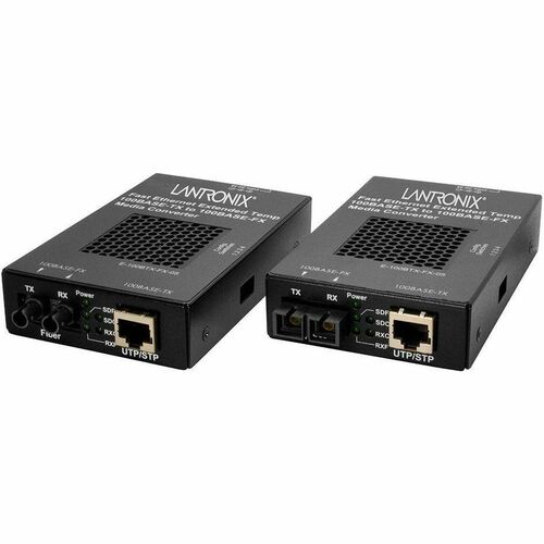 Transition Networks E-100BTX-FX-05(SCHT) Fast Ethernet Media Converter - 1 x SC , 1 x RJ-45 - 100Base-FX, 100Base-TX - External, Wall-mountable