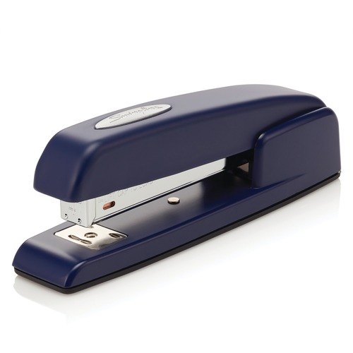 Swingline 747 Desktop Stapler, 25-Sheet Capacity, 0.25" Staples, Top-Loading, Rotating Anvil, Antimicrobial Coating, Royal Blue