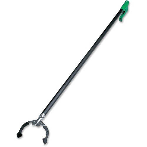 Unger Debris Nabber, 51" Reach, Aluminum, Lightweight, Black/Green, Squeeze Handle