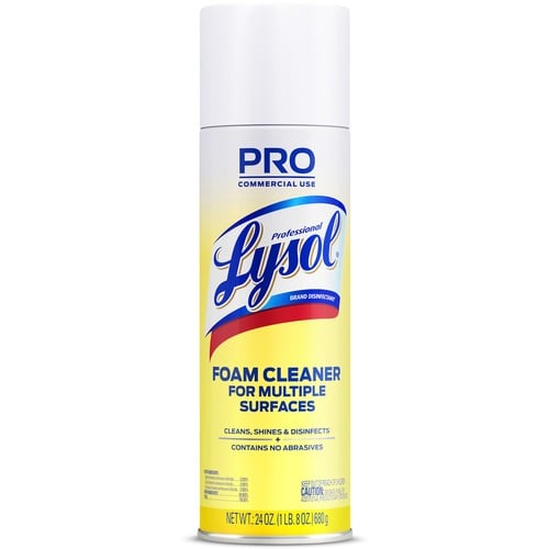 Professional Lysol Disinfectant Foam Cleaner, Aerosol, 24 oz, Fresh Clean Scent, Multipurpose, EPA Registered
