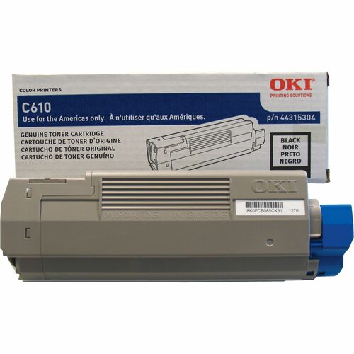 Oki Original LED Toner Cartridge - Black - 1 Each - 8000 Pages