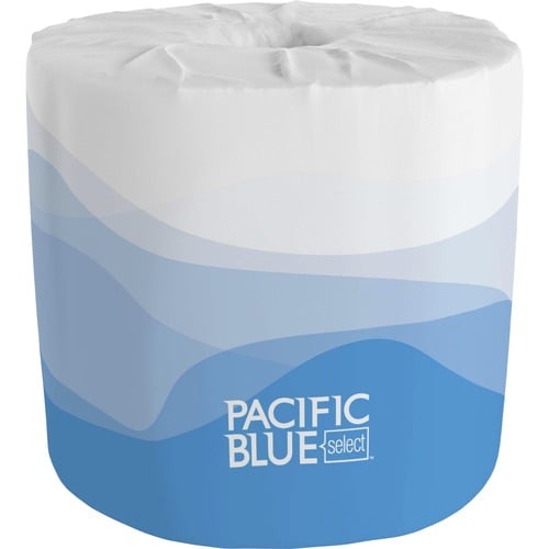 Pacific Blue Select Bathroom Tissue, Preference, 2-Ply Iris Embossed, 4" x 4.05", 550 Sheets/Roll, 20% Recycled, EPA-Compliant, 80/CT