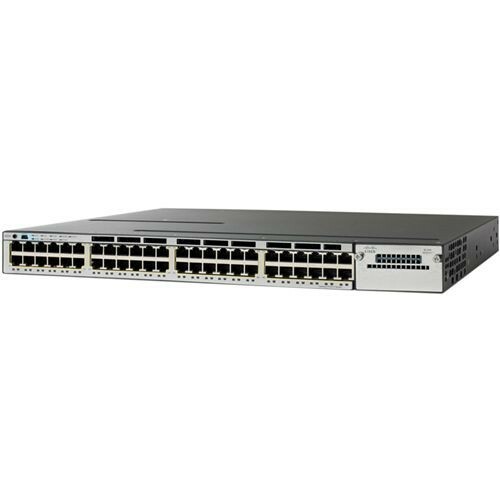 Cisco Catalyst 3750X-48P-S Stackable Ethernet Switch - 48 Ports - Manageable - 10/100/1000Base-T - 2 Layer Supported - PoE Ports - 1U High - Rack-mountable - Lifetime Limited Warranty