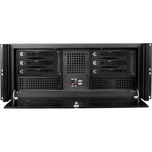 iStarUSA D Value D-416-B6SA Rackmount Enclosure - Rack-mountable - Black - Metal, Aluminum - 4U - 8 x Bay - ATX Motherboard Supported - 5 x Fan(s) Supported - 2 x External 5.25" Bay - 6 x External 3.5" Bay - 7x Slot(s) - 2 x USB(s)