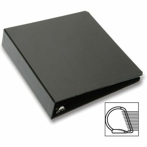 SKILCRAFT 7510-01-579-9329 Recyclable D-Ring Binder - 1" Binder Capacity - Letter - 8 1/2" x 11" Sheet Size - D-Ring Fastener(s) - Black - Recycled - Reinforced Spine - 1 Each