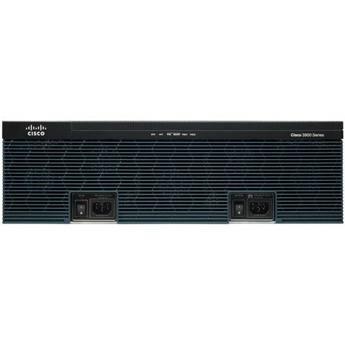 Cisco 3945 Integrated Services Router - 3 Ports - Management Port - 17 - 1 GB - Gigabit Ethernet - 3U - Rack-mountable