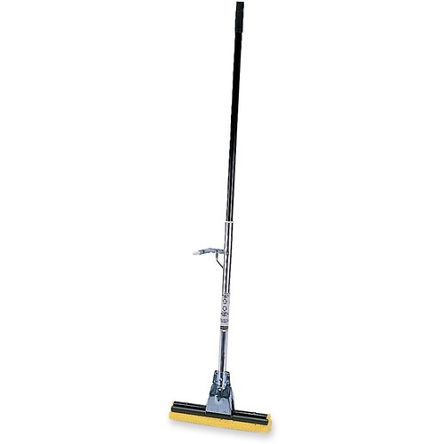 Rubbermaid Commercial Sponge Mop, 12" Cellulose Head, Steel Handle, Refillable