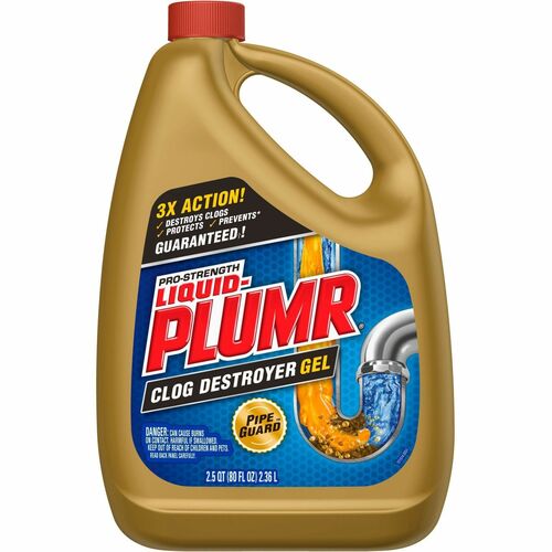 Liquid-Plumr Pro-Strength Clog Destroyer Gel - For Multipurpose - Gel - 80 fl oz (2.5 quart) - Biodegradable, Phosphorous-free - Multi - 1 Each