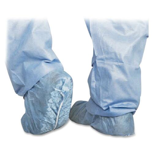 Medline Protective Shoe Covers - Regular/Large - Polypropylene - Blue - 100 / Box