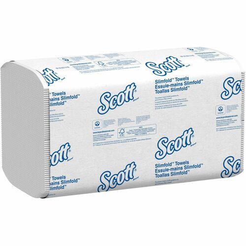 Scott Pro Slimfold Paper Towels, 7.5" x 11.6", Absorbency Pockets, 50% Recycled, White, 90/PK, 24/CT