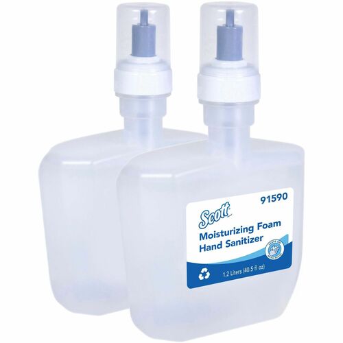 Scott, Hand Sanitizer Foam Refill, Moisturizing Alcohol-Based, NSF E-3, 1.27 qt, Clear, for Scott Pro/ICON Dispensers, 2/CT