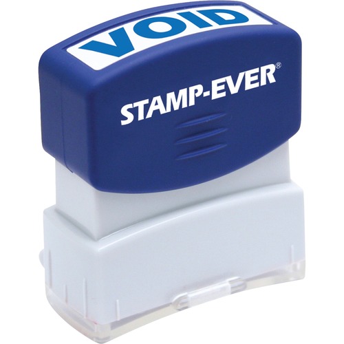 Stamp-Ever Pre-Inked Stamp, VOID Message, 9/16" x 1-11/16" Impression, Blue Ink, 50,000 Impressions, Soft-Touch Grip, Flip-Open Lid, TAA Compliant