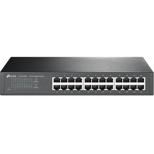 TP-LINK TL-SG1024D - 24-Port Gigabit Ethernet Unmanaged Switch - Limited Lifetime Warranty - Plug and Play - Desktop/Rackmount - Fanless