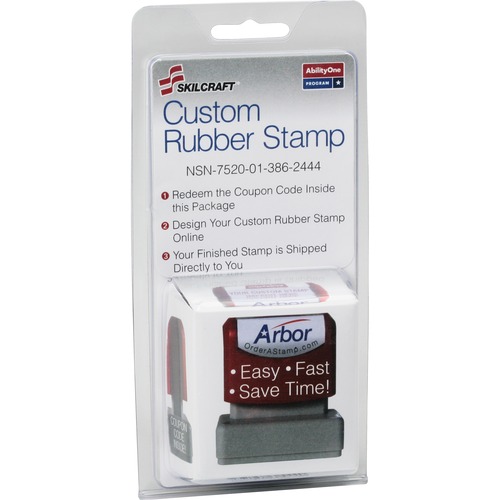 SKILCRAFT Custom Stamp Order Kit - 50000 Impression(s) - Assorted - 1 Each