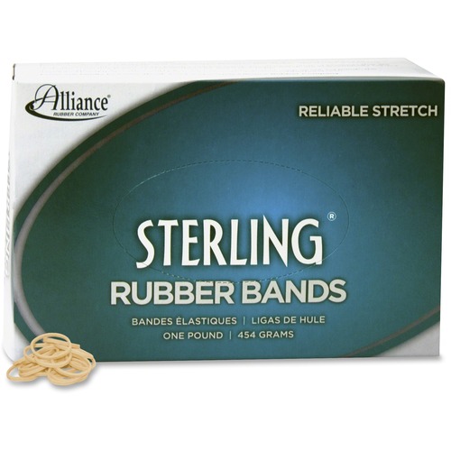 Alliance Rubber, Rubber Band, Sterling, Size #8, 0.9" Length, 62.5 mil Thickness, Natural Crepe, 7100/Box