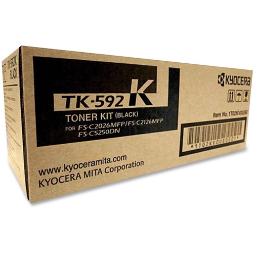 Kyocera TK-592K Original Laser Toner Cartridge - Black - 1 Each - 7000 Pages