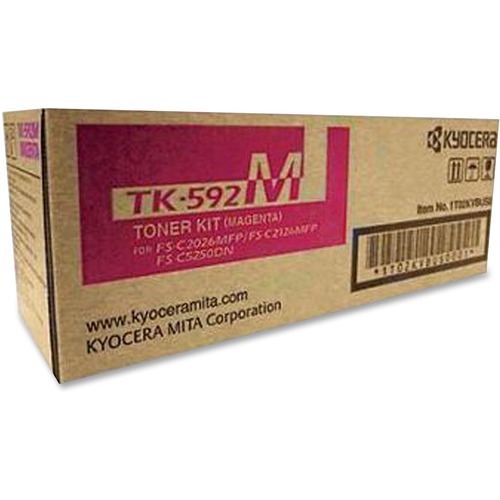 Kyocera TK-592M Original Laser Toner Cartridge - Magenta - 1 Each - 5000 Pages