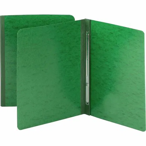 Smead Letter Recycled Fastener Folder - 3" Folder Capacity - 8 1/2" x 11" - 350 Sheets Capacity - 3" Expansion - 1 Fastener - 25 pt. - Pressboard - Green - Metal Compressor, Hinged - 100% Paper Recycled - 1 Each