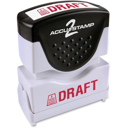 COSCO Shutter Stamp - Message Stamp - DRAFT - 0.50" Impression Width - 20000 Impression(s) - Red - Rubber, Plastic - 1 Each