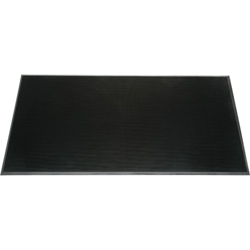 SKILCRAFT Heavy-duty Scraper Mat - Floor - 32" Length x 24" Width x 0.63" Thickness - Rubber, Vinyl - Black