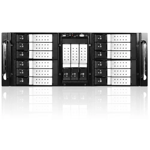iStarUSA D Storm D-410-DE15 System Cabinet - Rack-mountable - Black, Silver - Zinc-coated Steel - 4U - 15 x Bay - ATX, EATX, Micro ATX Motherboard Supported - 2 x Fan(s) Supported - 15 x External 3.5" Bay - 7x Slot(s) - 1 x USB(s)