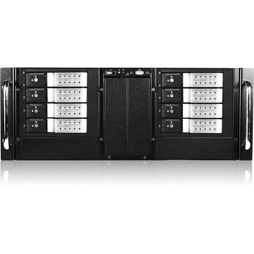 iStarUSA D Storm D-410-DE8 System Cabinet - Rack-mountable - Black, Silver - Zinc-coated Steel - 4U - 8 x Bay - ATX, EATX, Micro ATX Motherboard Supported - 2 x Fan(s) Supported - 8 x External 3.5" Bay - 7x Slot(s) - 1 x USB(s)
