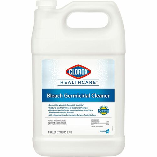 Clorox Surface Cleaner, Healthcare Bleach Germicidal Refill, Concentrate, 128 fl oz (4 qt), Unscented, Anti-Corrosive