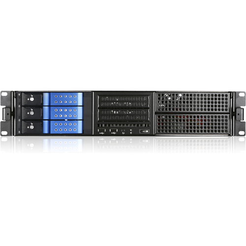 iStarUSA E Storm E204L-DE3 Rugged System Cabinet - Rack-mountable - Black, Blue - Zinc-coated Steel, Aluminum - 2U - 7 x Bay - EATX, ATX, Micro ATX Motherboard Supported - 4 x Fan(s) Supported - 2 x External 5.25" Bay - 5 x External 3.5" Bay - 6x Slot(s) 