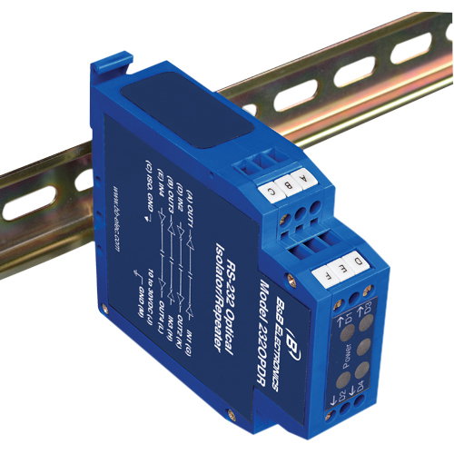 B+B SmartWorx RS-232 Isolated Repeater, DIN Rail - Serial Port
