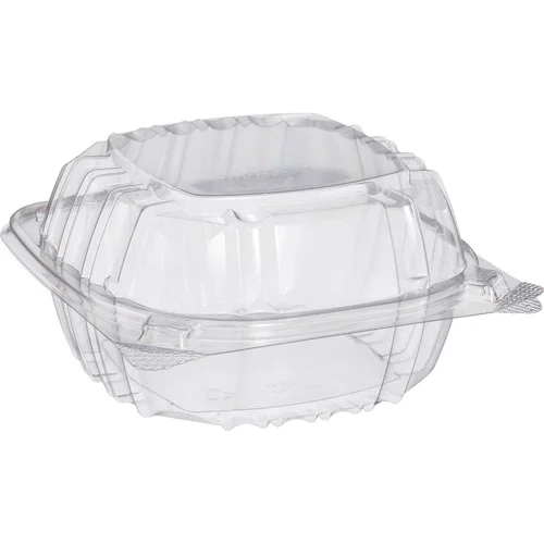 Dart ClearSeal 6" Hinged Lid Container - Clear - Polyethylene Terephthalate (PET), Oriented Polystyrene (OPS), Plastic Body - 500 / Carton