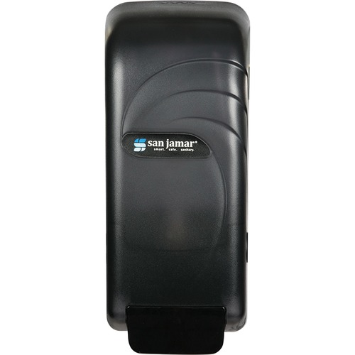 San Jamar, Soap and Hand Sanitizer Dispenser, Oceans Series, 27.05 fl oz, Black, Impact-Resistant Plastic, for Bulk or 800 ml Bag-in-Box